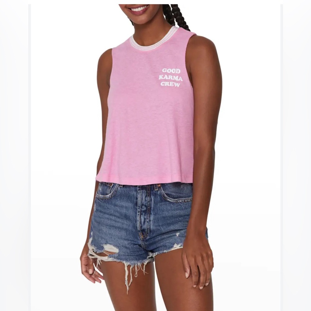 Good Karma Crew Spiritual Gangster Pink Tank small and medium